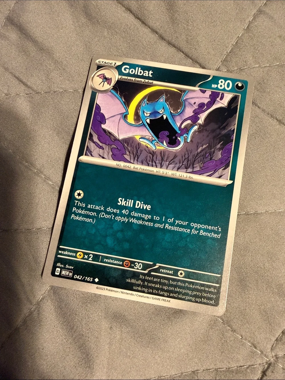 4 Pokémon Cards - Stage 1 - Golbat - Muk - Nidorina - Nidorino